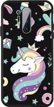 Voor OnePlus 8 Pro Pattern Printing Embossment TPU Mobile Case (Candy Unicorn)