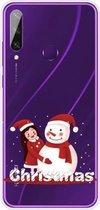 Voor Huawei Y6p Christmas Series Transparant TPU beschermhoes (Girl Snowman)