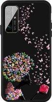 Voor Huawei Honor 30s Pattern Printing Embossment TPU Mobile Case (Corolla Girl)