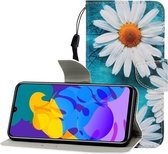 Voor Huawei Honor Play 4T Pro Gekleurde Tekening Horizontale Flip Leren Case met Houder & Kaartsleuf & Portemonnee (Chrysanthemum)