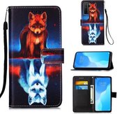 Voor Huawei nova 7 SE Schilderen Horizontale Flip Leren Case met Houder & Kaartsleuf & Portemonnee & Lanyard (Vos)