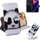 3D Gekleurde Tekening Horizontale Leren Flip Case, met Houder & Kaartsleuf & Portemonnee Voor iPhone 11 Pro Max (Panda)