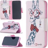 Voor iPhone 12 mini Gekleurd tekeningpatroon Horizontaal leren flip-hoesje met houder & kaartsleuven & portemonnee (herten)