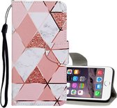 Voor iPhone 6 / 6s Gekleurd tekeningpatroon Horizontaal lederen flip-hoesje met houder & kaartsleuven en portemonnee (marmer)