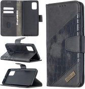 Voor Samsung Galaxy A71 bijpassende kleur krokodil textuur horizontale flip PU lederen tas met portemonnee & houder & kaartsleuven (zwart)