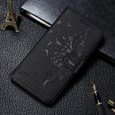 Voor Galaxy S10 Lite & A91 & M80s Litchi Texture Feather Embossing Horizontale Flip lederen tas met houder & kaartsleuven & portemonnee & fotolijst & lanyard (zwart)