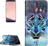 Voor Galaxy S8 Gloss Oil Reliëf Wolf Patroon Horizontale Flip Leren Case met Houder & Kaartsleuven & Portemonnee & Fotolijst