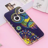 Voor Galaxy A5 (2017) Noctilucent IMD Owl Pattern Soft TPU Back Case Protector Cover
