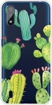 Voor Galaxy A01 schokbestendig geverfd transparant TPU beschermhoes (cactus)