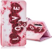 Voor Galaxy Note 10 Horizontale lederen flip-hoes met houder en kaartsleuven en portemonnee (LIEFDE)