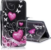 Voor Galaxy Note 10 Horizontale leren flip case met houder & kaartsleuven & portemonnee (Little Peach Heart)
