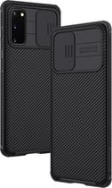 Voor Galaxy S20 / S20 5G NILLKIN Black Mirror Pro Series Camshield Volledige dekking Stofdicht Krasbestendig Mobiele telefoon Case (Zwart)