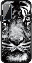 Voor Galaxy S20 Pattern Printing Embossment TPU Mobile Case (White Tiger)