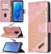 Voor Samsung Galaxy S9 Plus bijpassende kleur Krokodiltextuur Horizontale flip PU lederen tas met portemonnee & houder & kaartsleuven (rose goud)