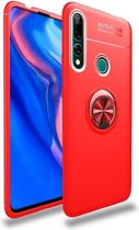 Voor Huawei Y9 Prime (2019) Lenuo schokbestendig TPU-hoesje met onzichtbare houder (rood)