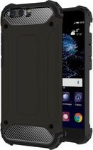 Voor Huawei P10 Tough Armor TPU + PC Combinatie Case (Zwart)