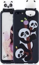 Voor Huawei Honor 9i schokbestendige cartoon TPU beschermhoes (drie panda's)