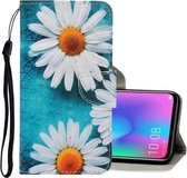 Voor Huawei Honor 10 Lite 3D Gekleurde Tekening Horizontale Flip PU Lederen Case met Houder & Kaartsleuven & Portemonnee (Chrysanthemum)
