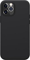 NILLKIN Flex Pure-serie effen kleur vloeibare siliconen valbestendige beschermhoes voor iPhone 12 Pro Max (zwart)
