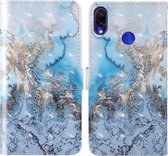 Voor Xiaomi Redmi Note 7S / Note 7 Pro 3D-schilderij Gekleurd tekeningpatroon Horizontaal Flip TPU + PU-lederen hoes met houder & kaartsleuven & portemonnee & lanyard (Melkweg)