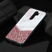 Voor Xiaomi Redmi Note 8 Pro Marble Pattern Soft TPU beschermhoes (Colorblock)