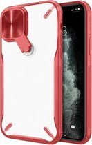 NILLKIN Cyclops PC + TPU beschermhoes met beweegbare standaard voor iPhone 12/12 Pro (rood)
