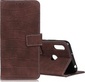 Voor Galaxy M10s Crocodile Texture Horizontale Flip Leren Case met Houder & Portemonnee & Kaartsleuven & Fotolijst (Bruin)