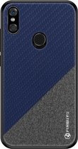 PINWUYO Honors Series schokbestendige pc + TPU beschermhoes voor Motorola MOTO One / P30 Play (blauw)