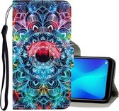 Voor OPPO A31 / A8 3D Gekleurde Tekening Horizontale Flip PU Leren Case met Houder & Kaartsleuven & Portemonnee (Mandala)