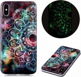 Voor iPhone XS Max Luminous TPU zachte beschermhoes (Mandala Flower)