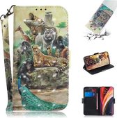 Voor iPhone 12 Pro Max 3D Gekleurde Tekening Horizontale Leren Flip Case met Houder & Kaartsleuven & Portemonnee & Lanyard (Zoo)