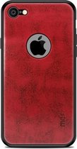 MOFI schokbestendige pc + TPU + PU lederen beschermende achterkant van de behuizing voor iPhone 8 (rood)