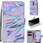 Voor Huawei Mate 20 Lite / Maimang 7 Gekleurde Tekening Cross Textuur Horizontale Flip PU Lederen Case met Houder & Kaartsleuven & Portemonnee & Lanyard (Fluorescerende Watertextuur)