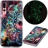 Voor Huawei P20 Pro Lichtgevende TPU zachte beschermhoes (Mandala Flower)