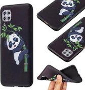 Voor Huawei P40 lite TPU zachte beschermhoes met reliëfpatroon (Panda en bamboe)