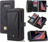 Voor Galaxy Note 9 POLA Multifunctionele TPU + PC Magnetische Horizontale Flip Leren Case met Houder & Kaartsleuven & Portemonnee & Fotolijst (Zwart)