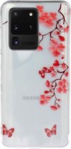 Voor Galaxy S20 Ultra transparant TPU beschermhoes voor mobiele telefoon (Maple Leaf)