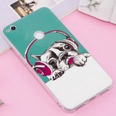 Voor Huawei P8 Lite (2017) / P9 Lite (2017) Noctilucent IMD Dog Pattern Soft TPU Case Protector Cover