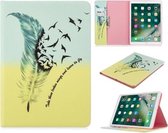 Voor iPad 10.2 Gekleurd tekeningpatroon Horizontaal Flip PU-lederen hoes met houder & kaartsleuven en portemonnee (veer)