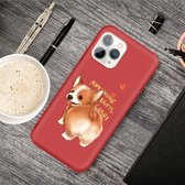 Voor iPhone 11 Pro Cartoon Animal Pattern Shockproof TPU beschermhoes (Red Corgi)