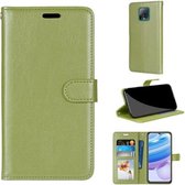 Voor Xiaomi Redmi 10X 5G / 10X Pro 5G Pure Kleur Horizontale Flip PU Lederen Case met Houder & Kaartsleuven & Portemonnee & Fotolijst (Groen)