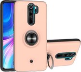 Voor Xiaomi Redmi Note 8 Pro 2 in 1 PC + TPU beschermhoes met 360 graden roterende ringhouder (roségoud)