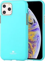 GOOSPERY JELLY TPU schokbestendig en krasvast hoesje voor iPhone 11 Pro Max (mintgroen)