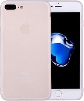 Voor iPhone 8 Plus & 7 Plus effen kleur TPU beschermhoes zonder rond gat (wit)