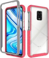 Voor Xiaomi Redmi Note 9 Pro Max schokbestendige sterrenhemel PC + TPU beschermhoes (rood)