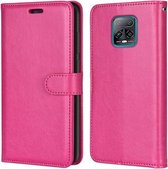 Voor Xiaomi Redmi 10X 5G / 10X Pro 5G Pure Kleur Horizontale Flip PU lederen tas met houder & kaartsleuven & portemonnee & fotolijst (Rose Red)