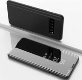 Voor LG V60 vergulde spiegel horizontale flip lederen tas met houder (zwart)