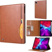Voor iPad Air (2020) 10.9 Kneed Huidtextuur Horizontale Flip Leren Case met Fotolijst & Houder & Kaartsleuven & Portemonnee (Bruin)