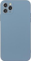 Rechte rand effen kleur TPU schokbestendig hoesje voor iPhone 11 Pro (lavendelgrijs)