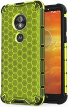 Voor Motorola Moto E5 Play Go schokbestendige honingraat pc + TPU-hoes (groen)